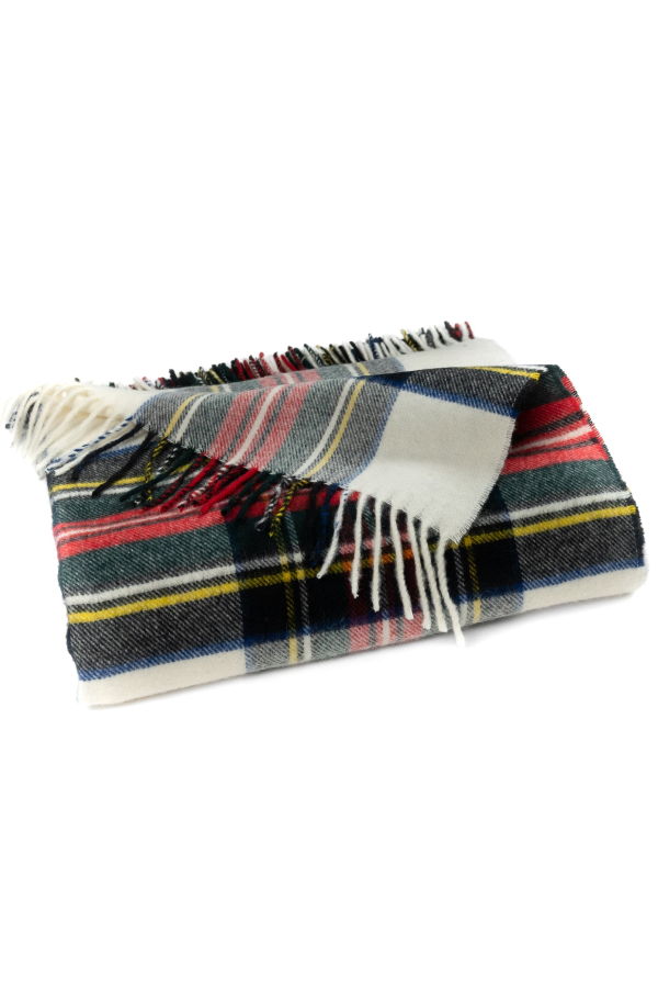 Prince of Scots Highland Tartan Tweed Merino Wool Throw - Dress Stewart