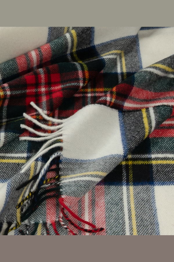 Prince of Scots Highland Tartan Tweed Merino Wool Throw - Dress Stewart