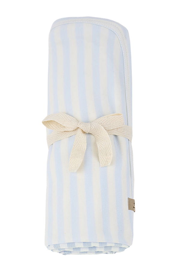 1+ in the Family Betta Blanket - Misty Blue Stripe