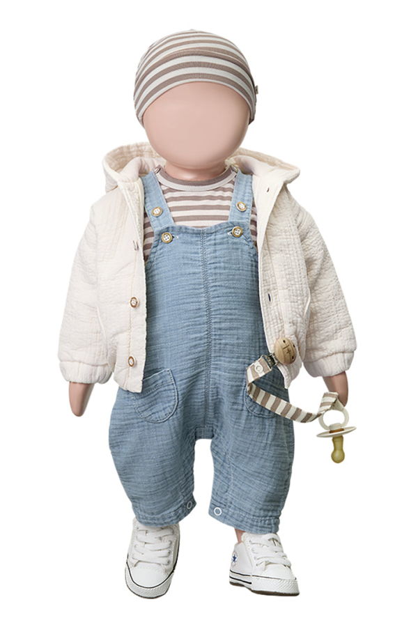 KIDS 1+ in the Family Gio Hat - Taupe Brown Stripe