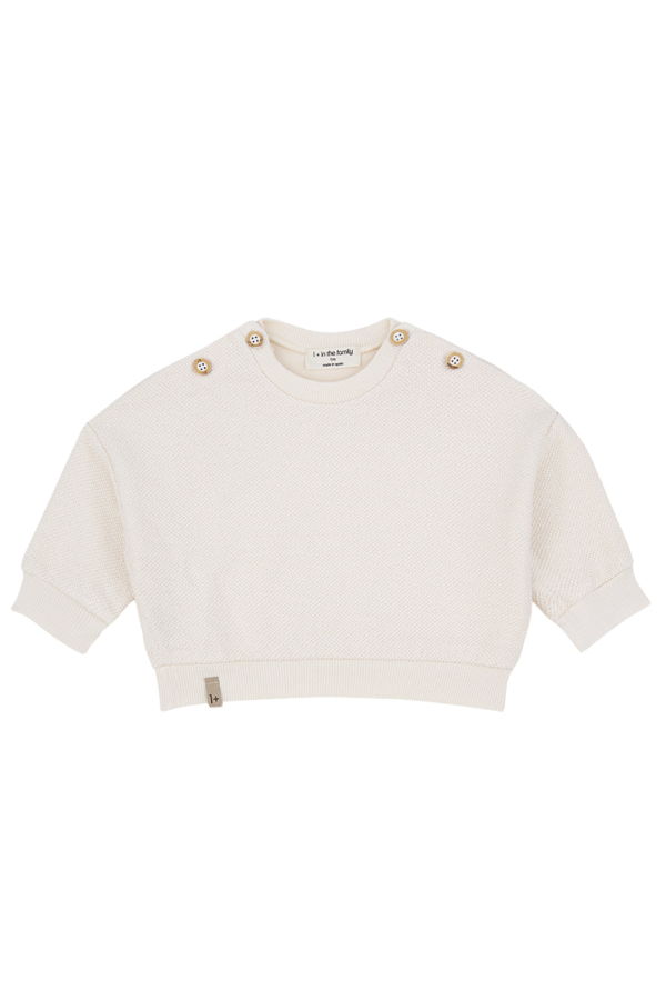 KIDS 1+ in the Family Baby Kimolos Sweatshirt - Cream