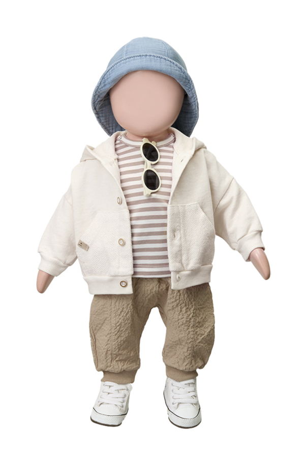 KIDS 1+ in the Family Naxos Hooded Sweater - Cream