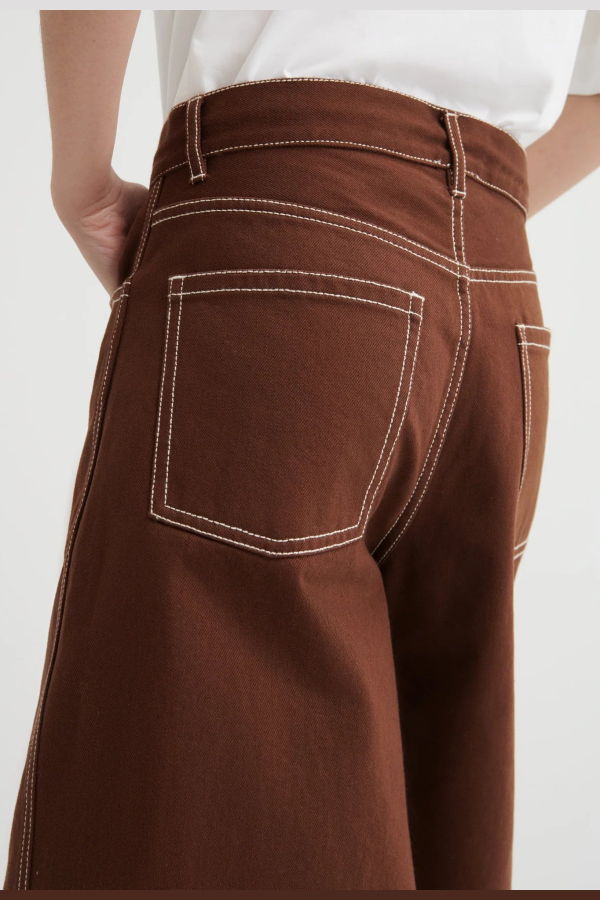 Kowtow Framework Shorts - Brown Denim