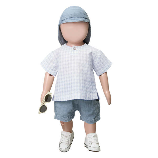 KIDS 1+ in the Family Baby Santorini Shirt Top - Blue