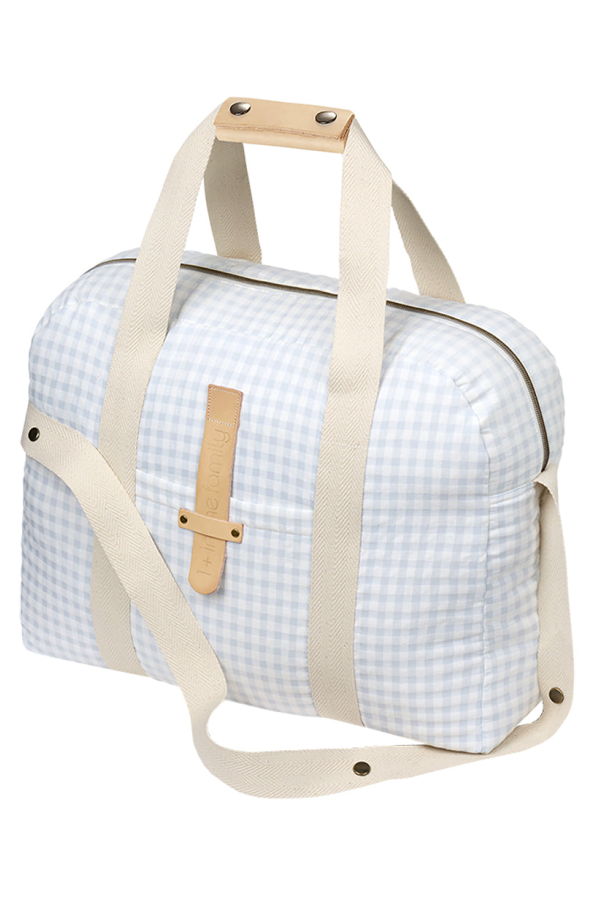 1+ in the Family Misty Blue Checks Diaper Bag - Blue