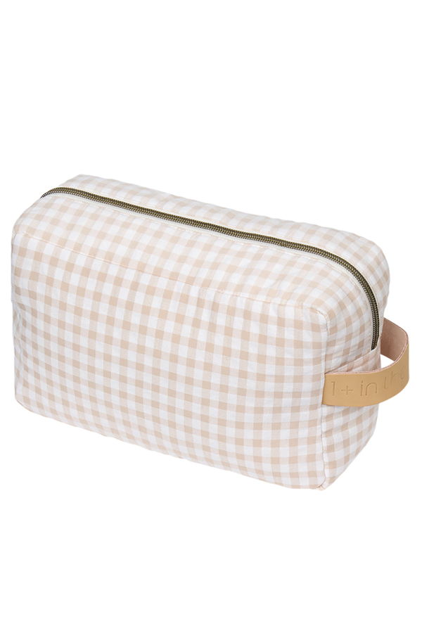 KIDS 1+ in the Family Blossom Checks Toiletry Bag - Pink