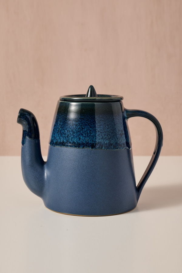 Ten Thousand Villages Jhapa Drip Glaze Teapot