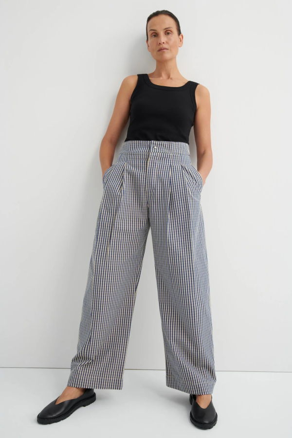 Kowtow Sculpt Pant - Landscape Check