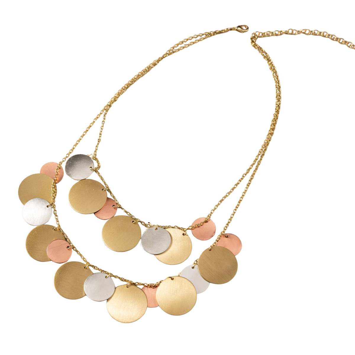 Ten Thousand Villages Jharana Layered Disc Necklace - Image 1 of 5