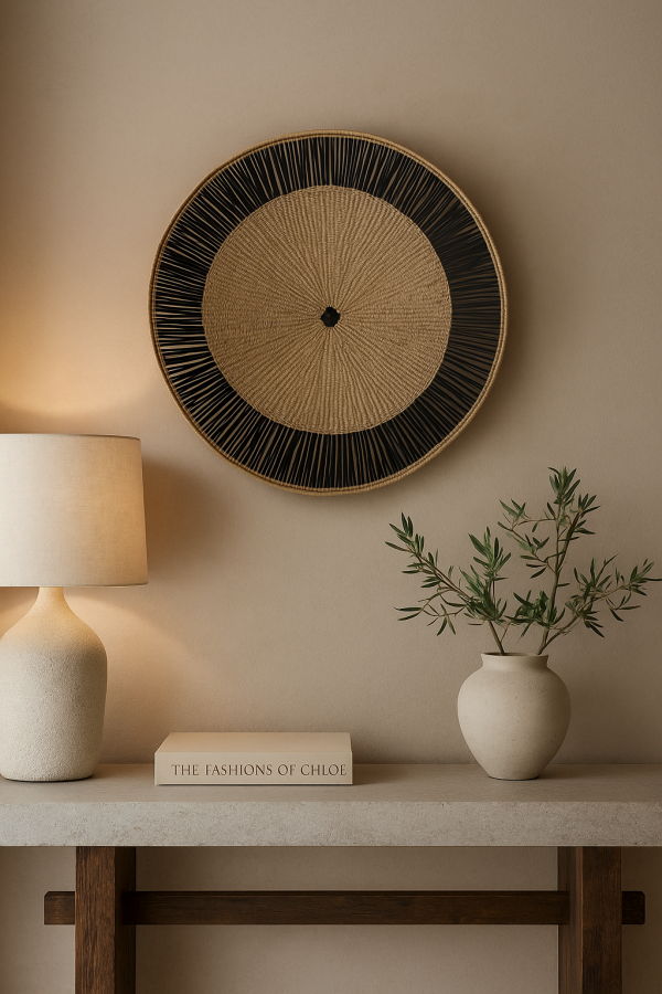 Kanju Interiors Lily Pad Black Ray Wall Basket