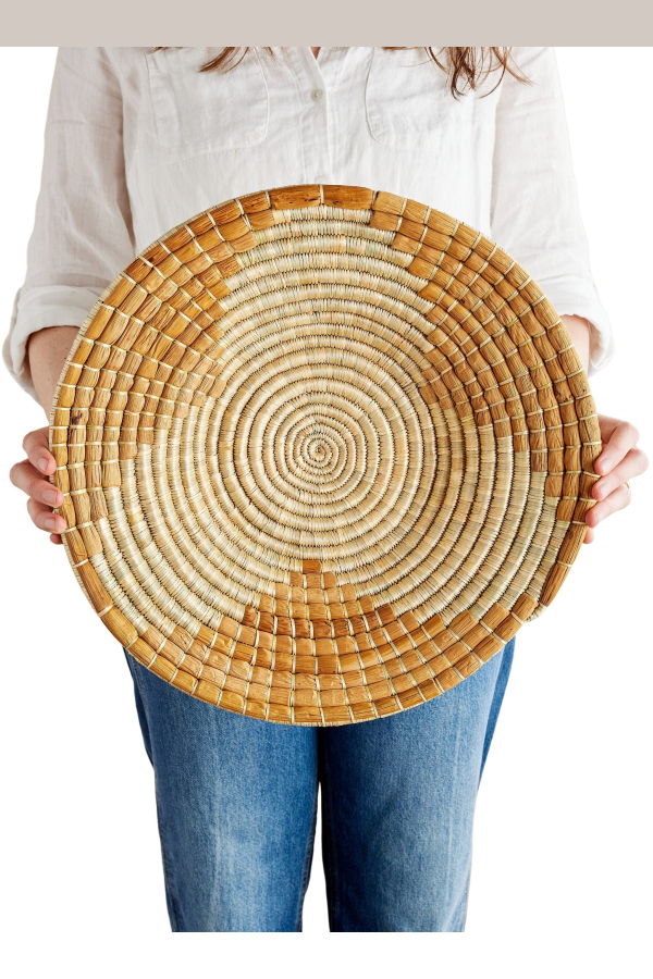 Kanju Interiors Maua Banana Bark Wall Basket