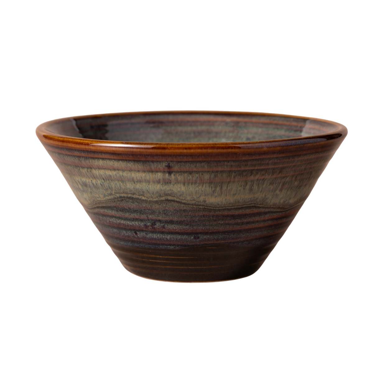 Ten Thousand Villages Mekong Drip Glaze Bowl - Image 1 of 5