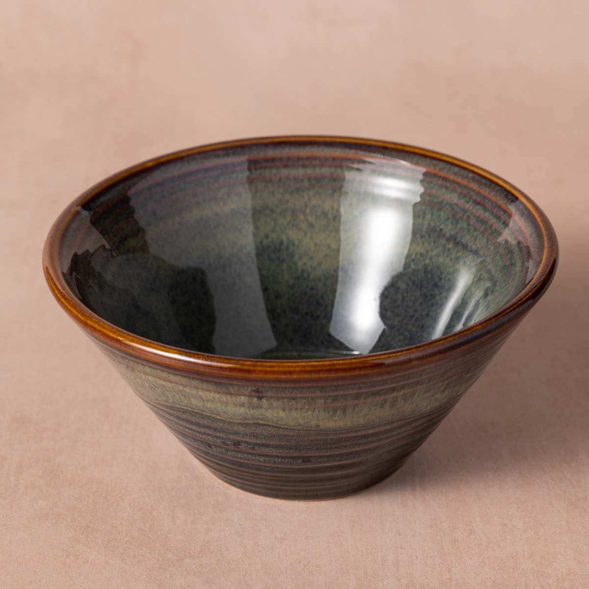 Ten Thousand Villages Mekong Drip Glaze Bowl - Image 4 of 5