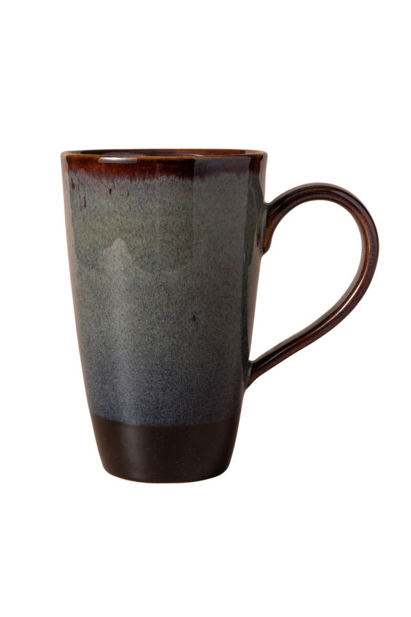 Ten Thousand Villages Mekong Tall Drip Glaze Mug