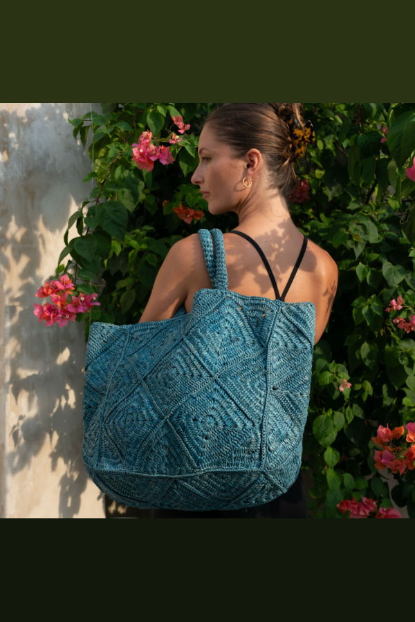 Zanatany Concepts Nico Raffia Tote Bag