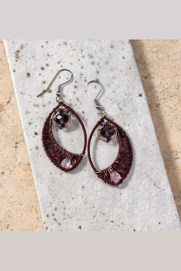 Ten Thousand Villages Ojo Wire Wrapped Earrings