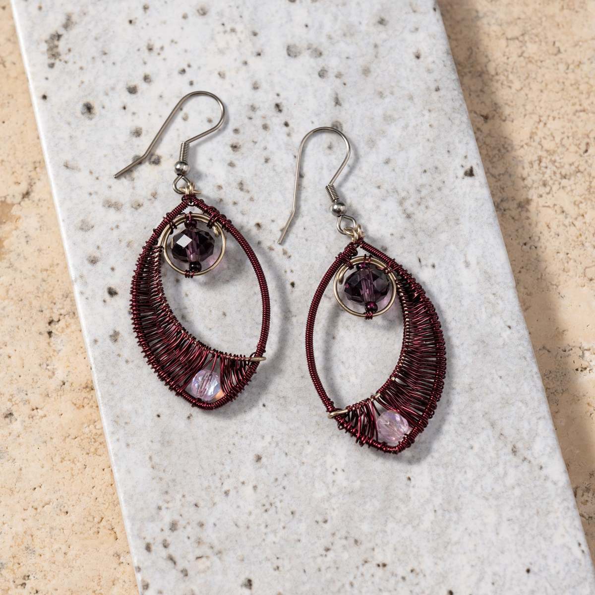 Ten Thousand Villages Ojo Wire Wrapped Earrings - Image 2 of 5