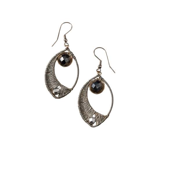Ten Thousand Villages Ojo Silver Wire Wrapped Earrings