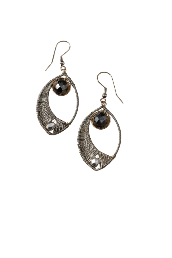 Ten Thousand Villages Ojo Silver Wire Wrapped Earrings