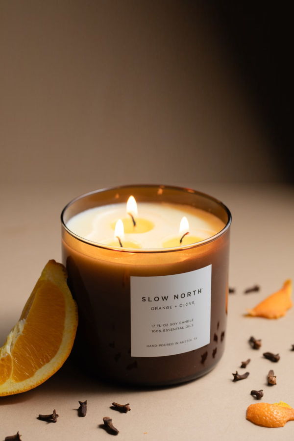 Slow North Orange + Clove Signature 3-Wick Candle