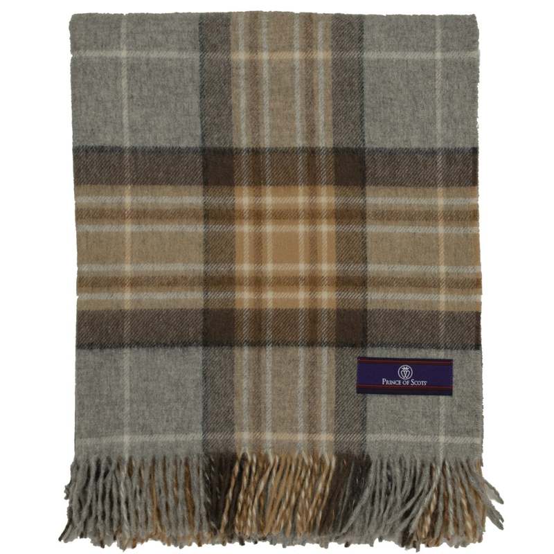 Prince of Scots Highland Tweeds Merino Wool Throw