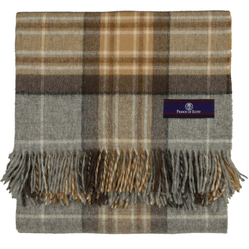 Prince of Scots Highland Tweeds Merino Wool Throw