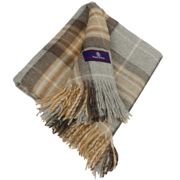 Prince of Scots Highland Tweeds Merino Wool Throw