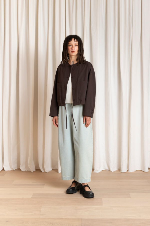 Ali Golden Cropped Drawstring Jacket