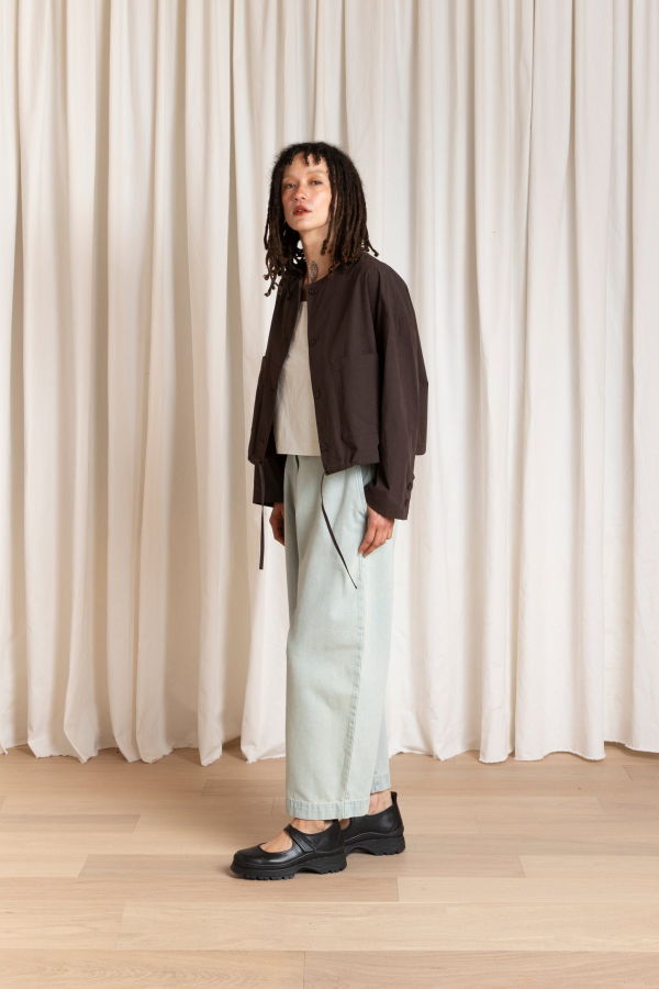 Ali Golden Cropped Drawstring Jacket