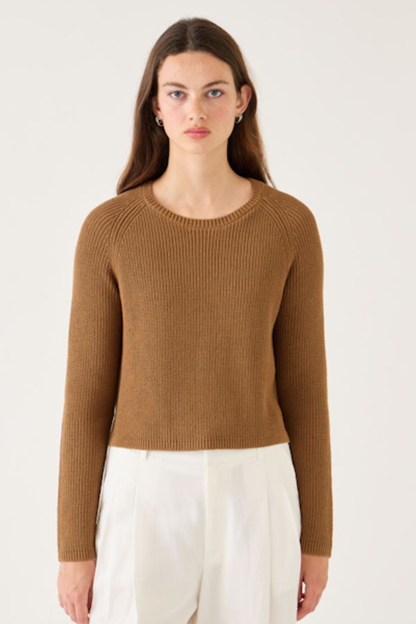 demylee Isla Cotton Linen Sweater - Almond