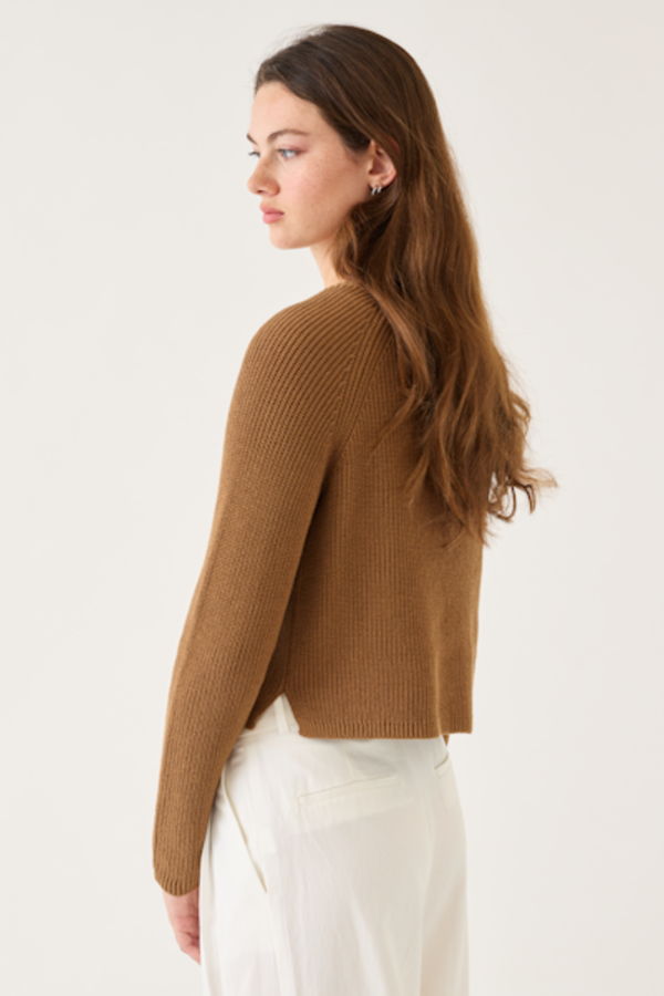 demylee Isla Cotton Linen Sweater - Almond
