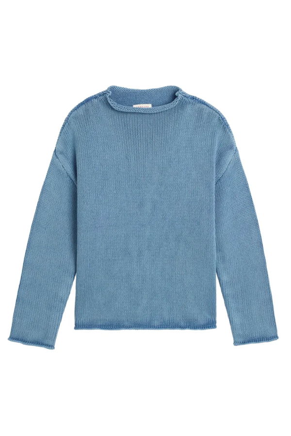 demylee Lamis Washed Cotton Sweater - Denim Blue