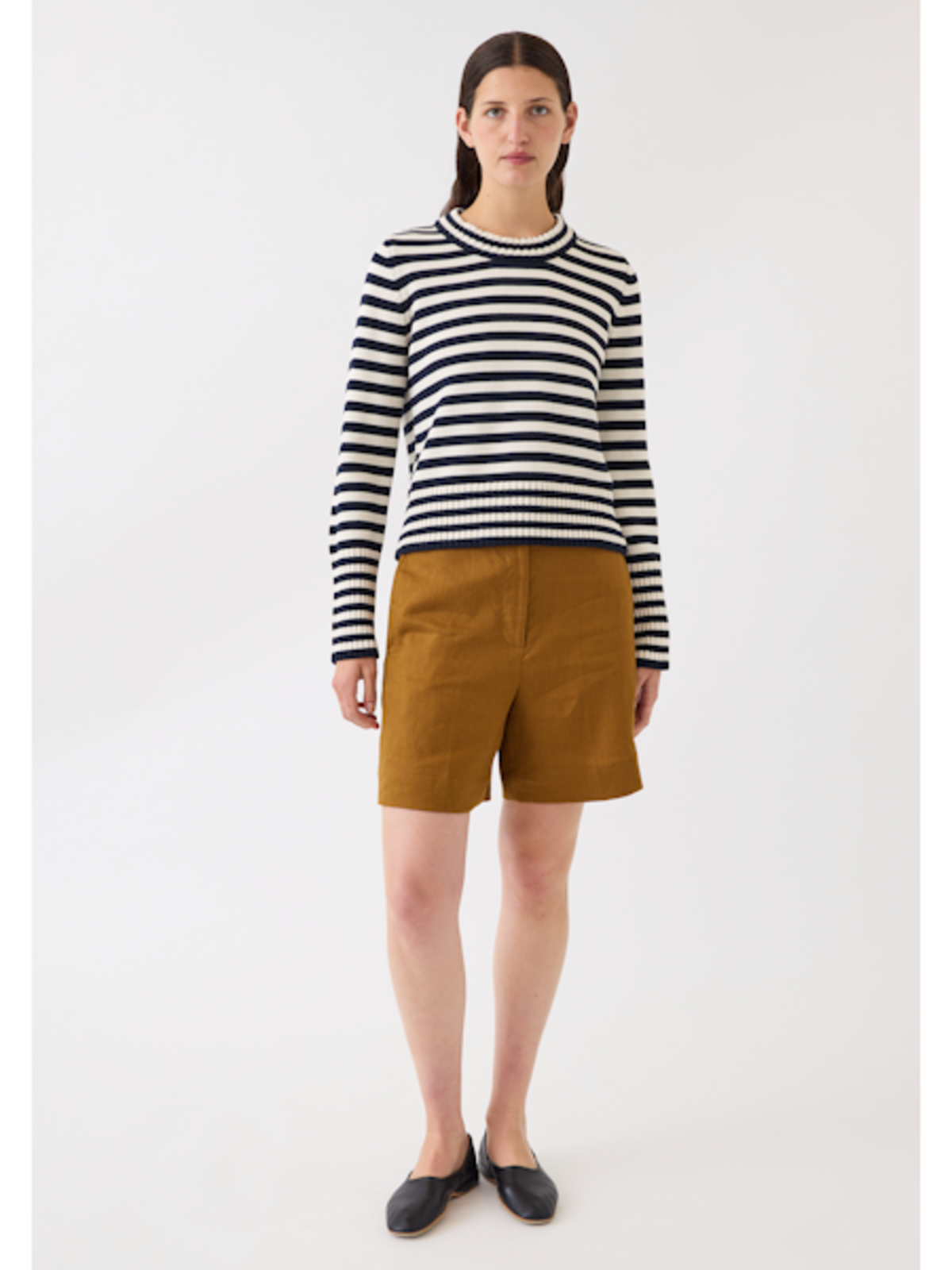 demylee Micha Cotton Sweater - Navy Stripe - Image 1 of 2