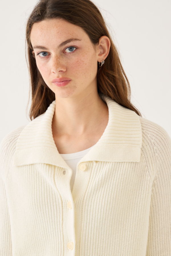 demylee Morgan Cotton Linen Cardigan - Natural White