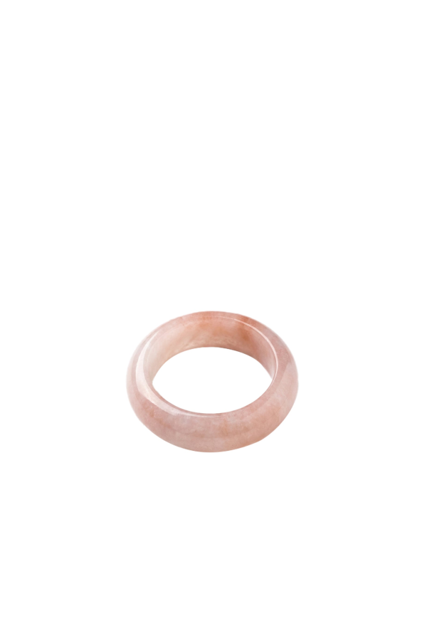 Seree Peach Blossom Pink Jade Stone Ring - Pink