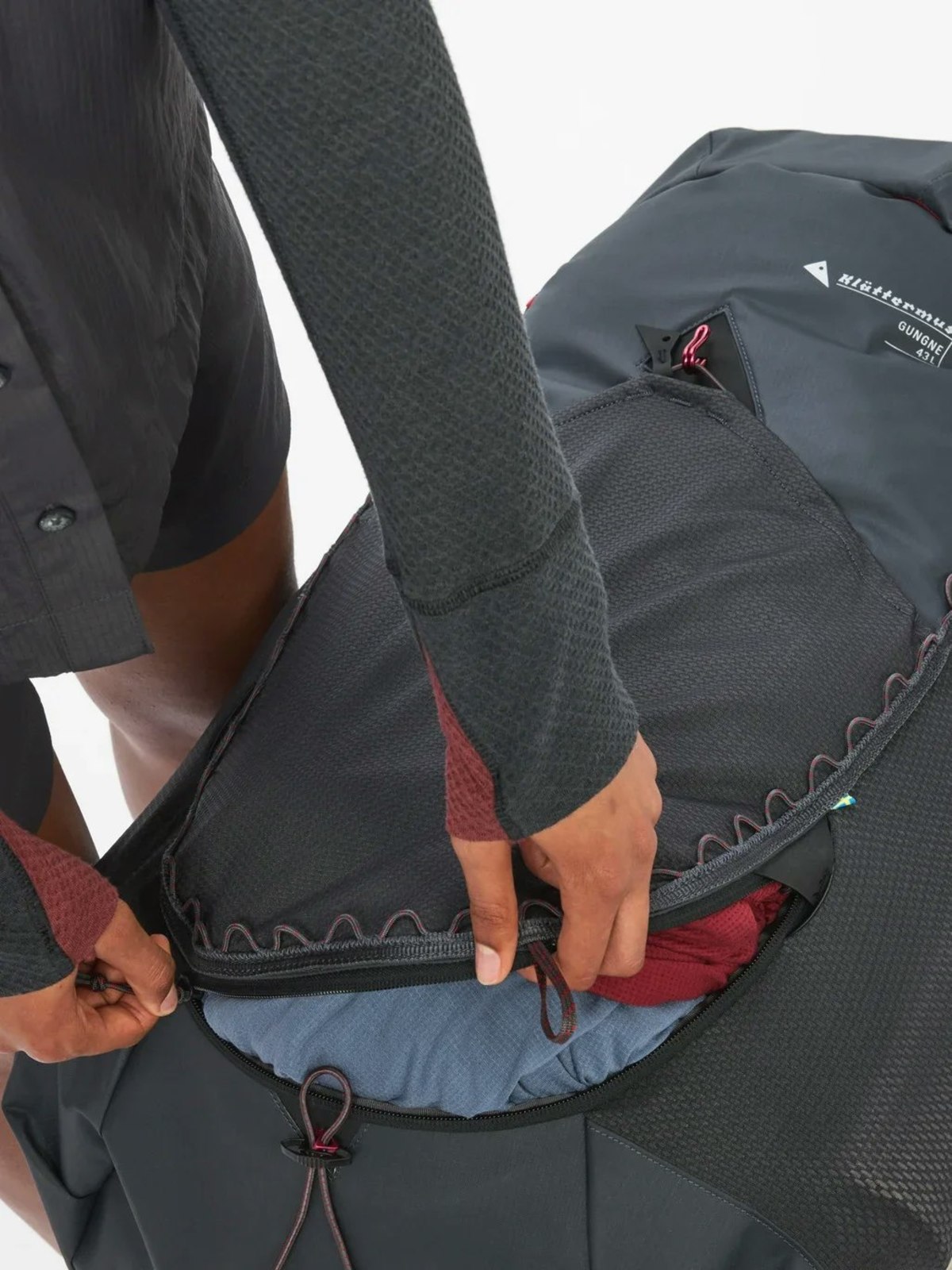 Klättermusen Gungne 43L Backpack - Ash Red - Image 8 of 8