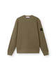 Stone Island Organic Cotton Waffle Fleece Crewneck Sweatshirt - Military Green - Thumbnail 1
