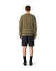 Stone Island Organic Cotton Waffle Fleece Crewneck Sweatshirt - Military Green - Thumbnail 3