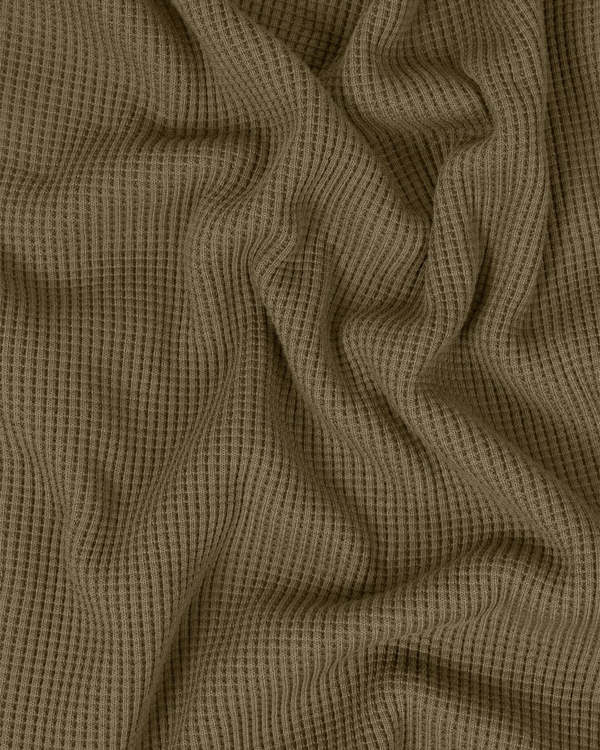 Stone Island Organic Cotton Waffle Fleece Crewneck Sweatshirt - Military Green