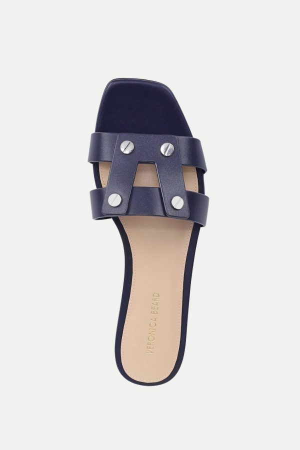 Veronica Beard Via Slide Sandal - Navy