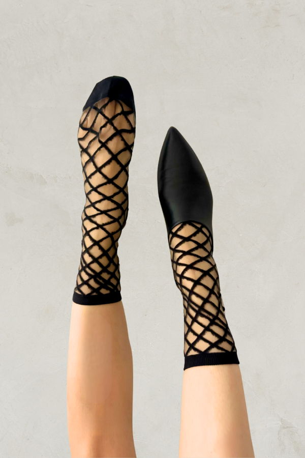 Atelier St Eustache Brooklyn Bridge Socks - Brooklyn Bridge Black