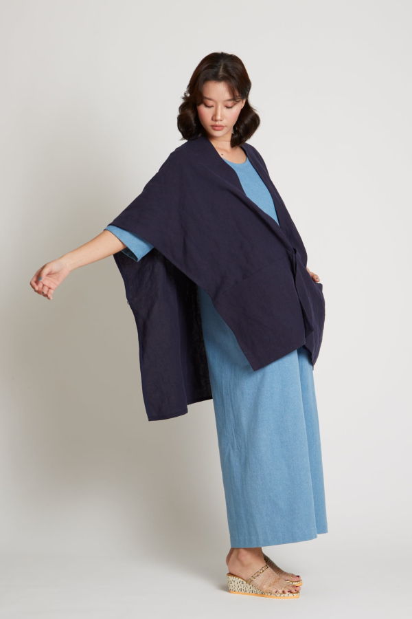 KAAREM Situ One-Button Dolman Pocket Jacket