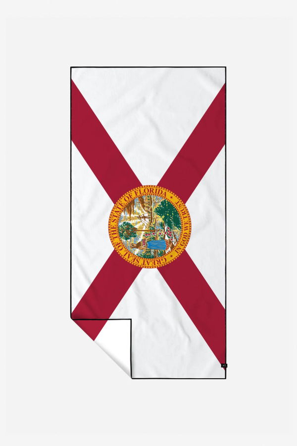 Slowtide Florida Flag Performance Quick-Dry Travel Towel - white