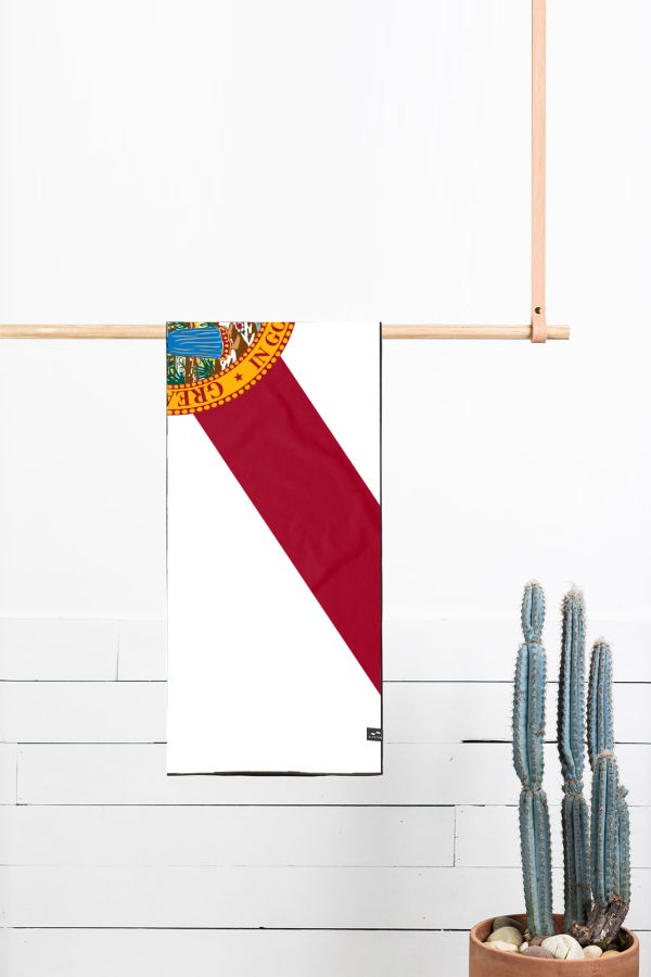 Slowtide Florida Flag Performance Quick-Dry Travel Towel - white