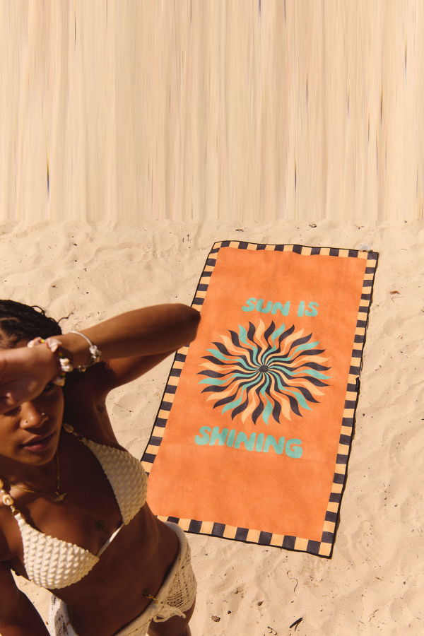 Slowtide Sun is Shining Performance Quick Dry Travel Towel - Orange