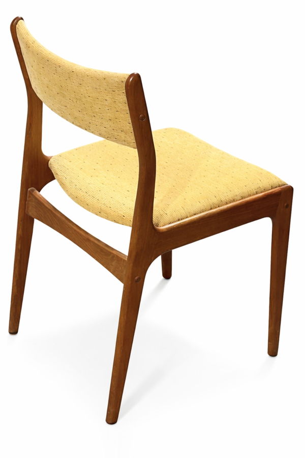Johannes Andersen for Uldum Møbelfabrik (Denmark) Dining Chair, Solid Teak Frame with Upholstered Seat and Back, Mid-1960s