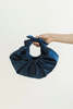 A Bronze Age Kiku Croissant Handbag - Navy - Thumbnail 1