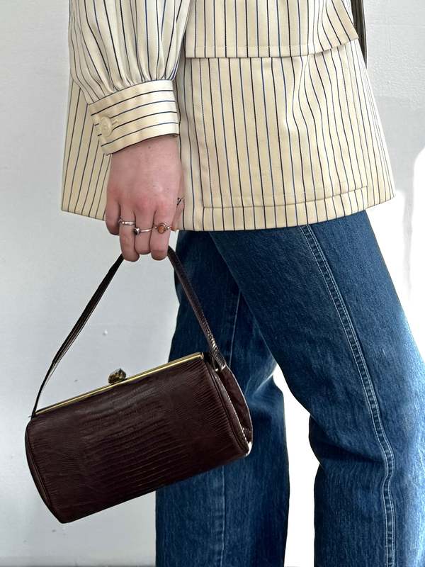 Vintage 40s Reptile Handbag