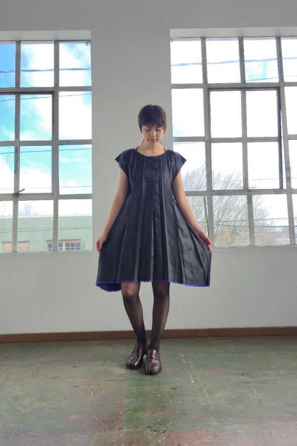 Vintage Issey Miyake Cauliflower Pleated Zig Zag Dress