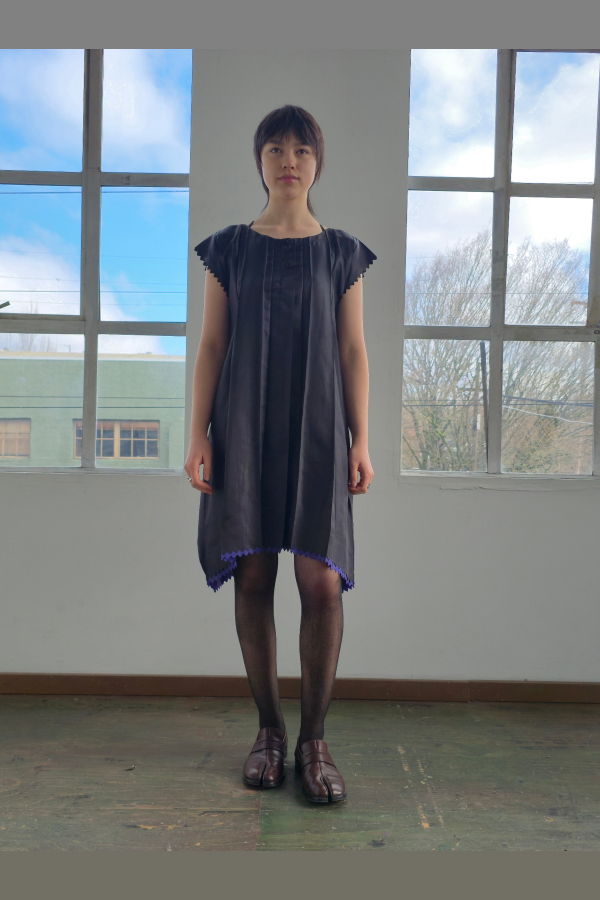 Vintage Issey Miyake Cauliflower Pleated Zig Zag Dress